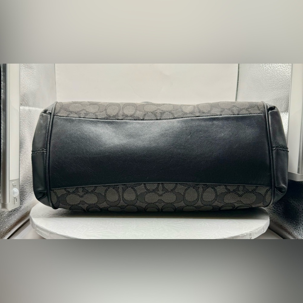 Coach Black Lexi Shoulder Bag with Monogram Pattern - Picture 7 of 13